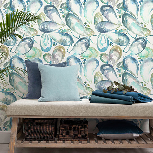 Coastal Living Room Wallpaper